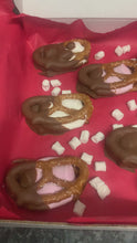 Load and play video in Gallery viewer, Chocolate Marshmallow Dipped Pretzels
